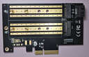绿联 PCIe转M.2 NVMe/NGFF双盘拓展转接卡 兼容PCIe4.0/3.0适用台式主机电脑机箱x4/x8/x16SSD固态硬盘 实拍图