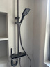 浪鲸恒温淋浴花洒套装钢琴花洒全套增压自洁沐浴器精铜浴室淋雨器 【枪灰冷热】数显控温 增压雨淋 实拍图