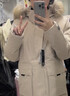 骆驼（CAMEL）户外极寒派克工装毛领情侣款羽绒服保暖加厚中长款外套 实拍图