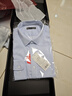 京东京造【高端100支】衬衫男白衬衫长袖衬衫外套高端蓝色条纹 40 实拍图