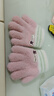 爱宝适婴儿手套秋冬保暖加绒宝宝拼色五指手套儿童分指手套 浅粉兔 2258 实拍图