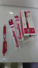 得力（deli）S01中性笔签字笔 0.5mm子弹头经典办公按动笔水笔 红色6支笔+6支芯/盒 S01-6 实拍图