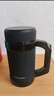 富光办公保温杯商务水杯子带把手带滤网茶杯304不锈钢水杯壶黑色500ml 实拍图