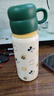 迪士尼（Disney）儿童保温杯316不锈钢吸管直饮水杯幼儿园小学生双饮水壶绿米奇 实拍图