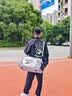 锐步（Reebok）多功能旅行包男士大容量斜挎运动健身包干湿分离手提行李包女 银灰色-鞋仓/干湿分离/大容量37L 实拍图