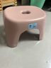 椅子奶油风家用小凳子加厚塑料凳可叠放耐用儿童凳学生寝室矮凳 樱花粉1个 实拍图