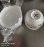 厚秀堂景德镇骨瓷碗碟盘套装家用组合新款陶瓷餐具中式简约饭碗面碗 4.5英寸高脚碗（2个）百合花 实拍图