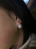 弥俏夹耳朵的珍珠耳环耳夹无耳洞女新款式长款新娘耳坠女简约气质耳饰 耳夹款银色  3颗锆石 实拍图