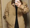 名创优品（MINISO）美式飞行夹克男士秋冬新款潮牌宽松休闲工装棉服外套男大码派克服 【斜纹拼色夹克】卡其 -秋款 M /170(体重100-120斤) 实拍图