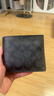 蔻驰（COACH）【品牌直供】男士短款钱包卡夹钥匙扣礼盒灰黑色CW344 实拍图