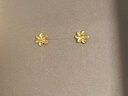 六福珠宝 足金栀子花黄金耳钉 计价GMGTBE0007 约1.06克 实拍图