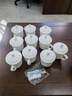 陶相惠 茶杯 陶瓷盖杯10只装带盖纯白开会杯子商务会议办公水杯套装 实拍图