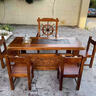 老船木茶桌椅组合全实木家用泡茶台办公一体原木中式客厅茶几套装  1.8米桌4靠背椅1船舵椅 实拍图