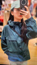 优衣库男装女装防风连帽外套/夹克户外休闲25秋冬新款478231 58 深绿色 XL 实拍图