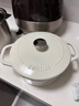 双立人（ZWILLING）珐琅锅铸铁锅海鲜锅煲汤锅炖肉炖汤锅炖锅燃气电磁炉通白色24cm 实拍图