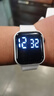 其他品牌高颜值LED手表时尚方形学生科技感超强夜光数字个性运动 白色 实拍图