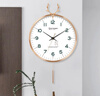 康巴丝（Compas）挂钟客厅摆钟创意时钟 卧室石英钟表挂墙 C3245 白色 36cm直径 实拍图