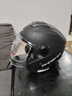 凤凰新国标A类3C认证电动车摩托车头盔双镜片防雾防风保暖哑黑 男女四季通用电瓶车3/4半盔冬季安全帽 实拍图