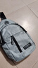 【运动胸包】跑步包男休闲斜挎包手机包防泼水健身包男女通用 灰色 实拍图