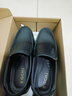 宜驰（EGCHI）新款商务休闲鞋男皮鞋大码套脚头层牛皮中年鞋子 36274 黑色 38 实拍图