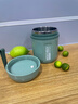 沃德百惠（WORTHBUY）早餐牛奶杯燕麦杯带盖勺外带便携不锈钢汤杯保温水杯 绿色480ML 实拍图