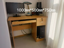 人文成家电脑桌台式家用办公电脑桌椅套装学习书桌带锁抽屉小户型写字桌子 【实木款】单抽+主机位松木色100cm 实拍图