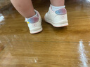 泰兰尼斯秋季学步鞋男宝宝鞋子女童婴儿鞋透气软底机能鞋白/粉（超纤）20 实拍图