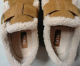 他她（TATA）加绒勃肯鞋2025冬季新款毛毛女鞋雪地靴保暖棉鞋4XN03DM5 棕色(绒里） 38 实拍图