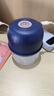 绞肉机小型打蒜器家用绞蒜切蒜器多功能辅食料理机电动蒜泥神器蒜蓉机自动切菜机压蒜器 蓝色-升级大电机 0.26L （塑料杯） 实拍图