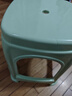 OEING塑料凳子【承重400斤】家用加厚简约高凳餐桌板凳方凳商用凳子 浅绿46厘米高 加厚款一张 实拍图