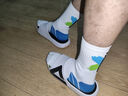 维动（VEIDOORN） 实战篮球袜子毛巾底运动精英男女中筒高帮长筒加厚撒野篮球袜 蓝绿【三双装】 实拍图