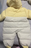 巴拉巴拉童装婴儿羽绒服连体衣宝宝2025新款冬装加厚保暖哈衣爬服萌趣造型 咖色小鸭子-白鸭绒 100 cm-充绒量107g 实拍图