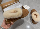 UGG秋季女士茸茸毛鞋领厚底懒人毛毛鞋 1166733CHE|栗色 38 实拍图
