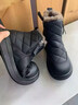 啄木鸟雪地靴女冬季2025新款加绒加厚东北大棉鞋防水防滑保暖时尚短靴女 黑色 37 标准码收藏+关注优先发货 实拍图
