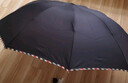 天堂 加大雨伞三折 晴雨两用商务伞经典格纹10骨大雨伞男女 藏青 实拍图