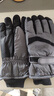 目丸保暖手套男女户外冬天骑行防寒风加绒厚触屏女防水冬季棉滑雪手套 9#深灰色 深度暖手套-男款 实拍图