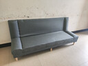 沙发床折叠两用出租房沙发简易经济型公寓客厅布艺沙发 深灰色【棉麻耐磨加厚】 1.8米可坐3-4人【无抱枕可当床】 实拍图