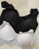 氧心（YANGXIN）两件装内衣女夏季无痕聚拢文胸无钢圈背心吊带运动女士胸罩美背 黑色+粉底肤【吊带款】 L 实拍图