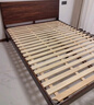 源氏木语实木床卧室双人床简约黑胡桃木大板床1.5*2.0m高铺+垫J103京享家 实拍图