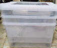 禧天龙塑料衣物收纳箱玩具整理箱车载储物箱55L 透明 3个装 带轮 实拍图