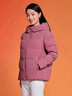 坦博尔羽绒服女蓄热科技冬季宽松短款加厚保暖连帽中老女装外套TD236356 粉黛红 S (160) 实拍图