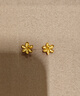 六福珠宝情人节礼物 足金栀子花黄金耳钉耳饰计价G01G0027DS 约0.94克- 实拍图