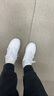 特步情侣男女板鞋小白鞋空军一号冬季革面保暖运动板鞋休闲鞋 实拍图