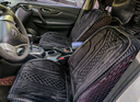 梦多福汽车加热坐垫石墨烯座椅垫电加热腰靠一体车载车用秋冬季毛绒保暖 3S速热【甄选银狐绒】双座-雅黑【智能启停】 12V24V通用座椅改装背靠一体防滑加热垫 实拍图