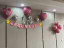 抓周18岁成人礼场景布置十八岁成年礼男孩女孩女生生日礼物装饰背景墙 粉色灯款+生日快乐灯 实拍图