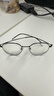 明月镜片 眼镜近视女修颜时尚钛架配镜防蓝光护目高清定制眼镜框36055 C3黑色 实拍图