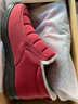 鮟鱇 冬季加绒棉鞋老北京布鞋女中老年防水妈妈鞋AK78896 红色 40  实拍图