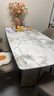 顾家家居（KUKA）意式天然大理石餐桌椅组合高端餐桌组合政府补贴餐桌品无界PT7117 【北冰洋纹理】1.6m桌+象灰椅4 实拍图