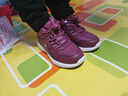足力健老人鞋中老年轻便休闲散步鞋2431380J 女 酒红 38 实拍图