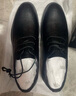 海澜之家（HLA）2025新款透气牛皮鞋男上班面试休闲结婚新郎鞋时尚增高德比鞋子男 黑色（HAAPXM4DBG576） 41 （尺码偏大一码，拍小一码） 实拍图